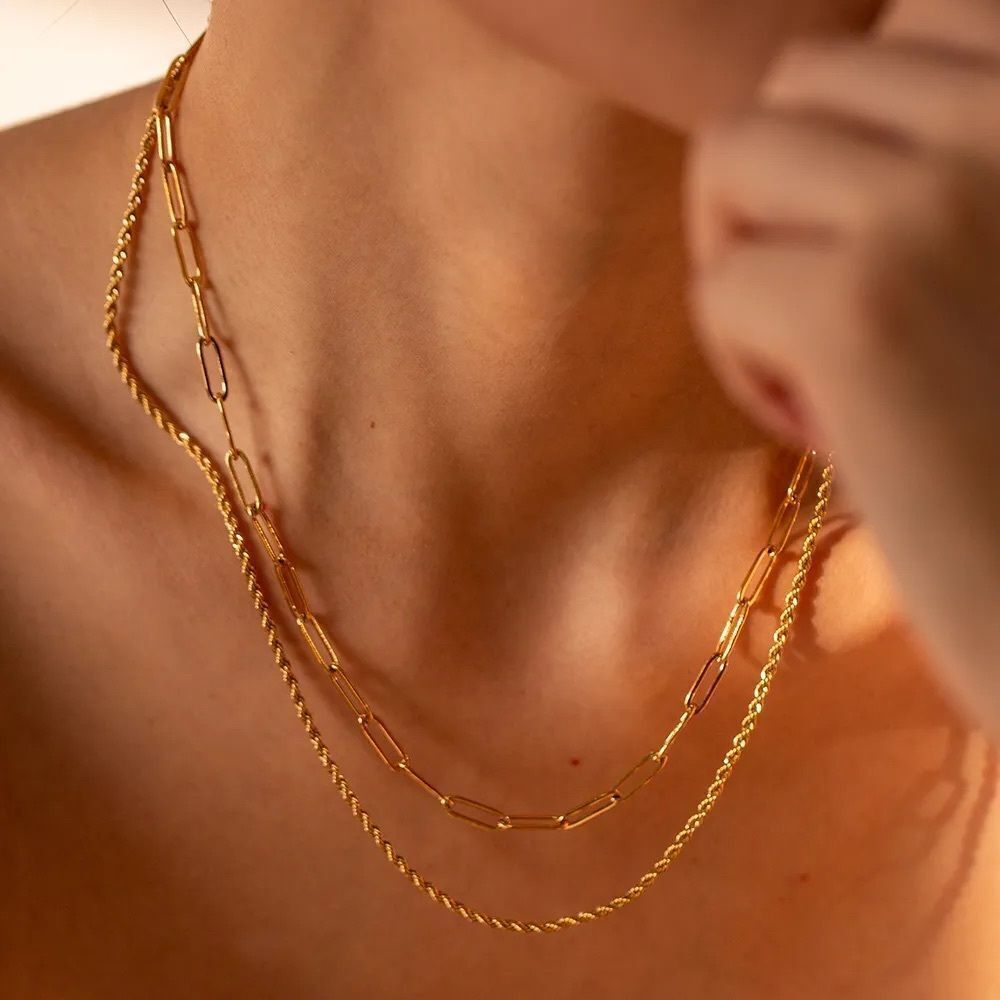 Double Layer Chocker Necklace - Picture 7 of 8
